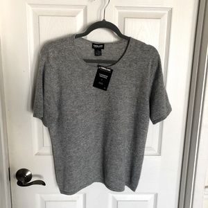 New shirt sleeve cashmere sweater